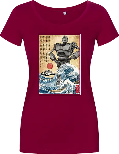 Iron giant in Japan woodblock