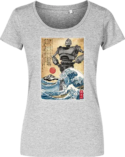 Iron giant in Japan woodblock