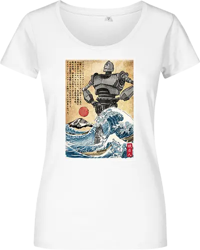 Iron giant in Japan woodblock