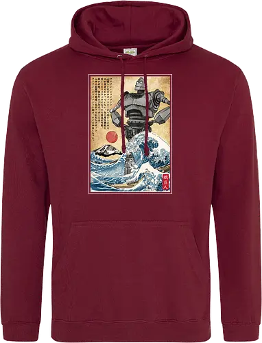 Iron giant in Japan woodblock