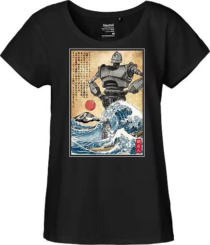 Iron giant in Japan woodblock