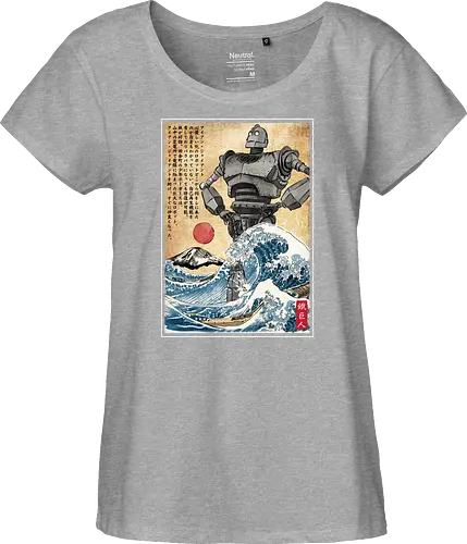 Iron giant in Japan woodblock