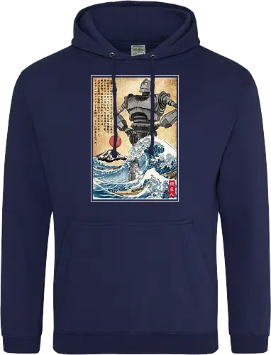Iron giant in Japan woodblock