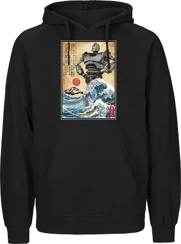 Iron giant in Japan woodblock