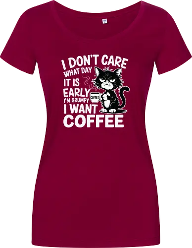 I don't care what day it is early i'm grumpy i want coffee