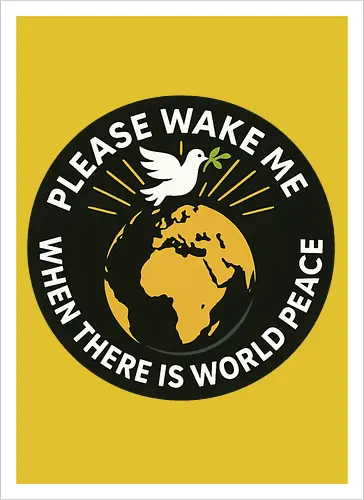 Please wake me when there is world peace