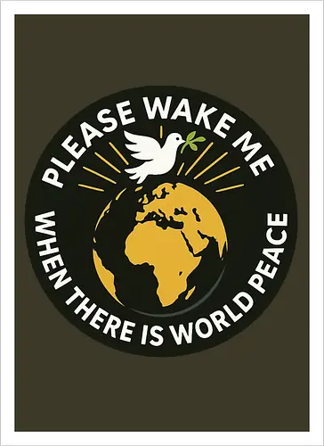 Please wake me when there is world peace