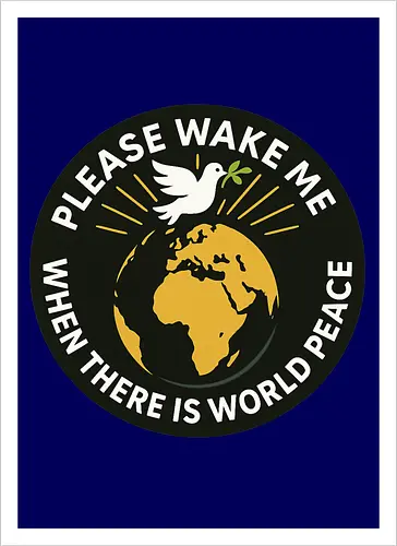 Please wake me when there is world peace