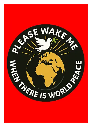 Please wake me when there is world peace