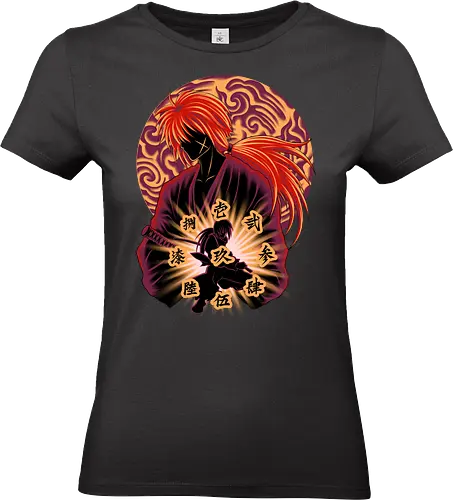 Flying Heaven Sword - Anime, Samurai, Rurouni Kenshin - Standard T-Shirt (Women)