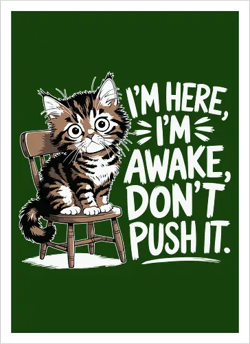 I'm here, I'm awake, don't push it