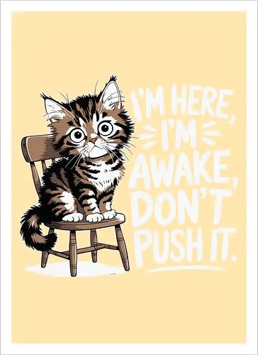 I'm here, I'm awake, don't push it