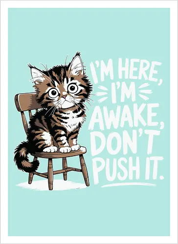 I'm here, I'm awake, don't push it