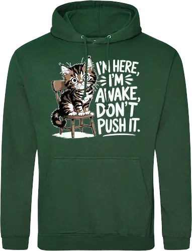 I'm here, I'm awake, don't push it