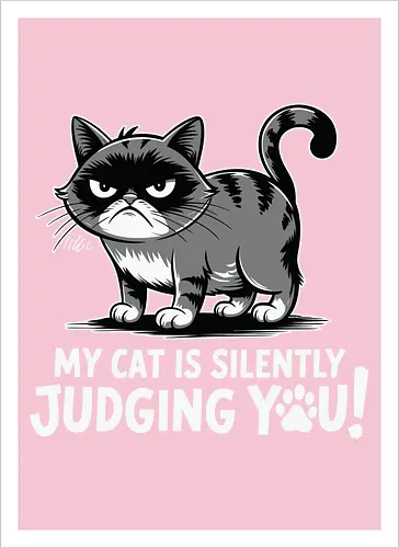 My cat is silently judging you