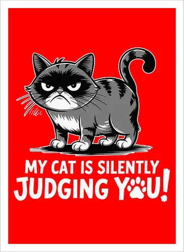 My cat is silently judging you