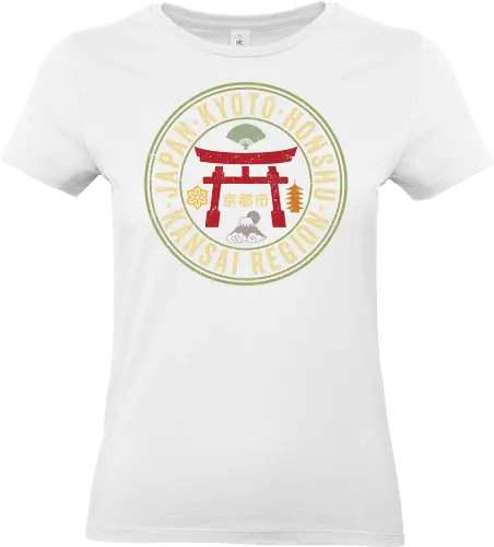 City of Kyoto - anime, manga, japan, japanese art, retro, vintage - Standard T-Shirt (Women)