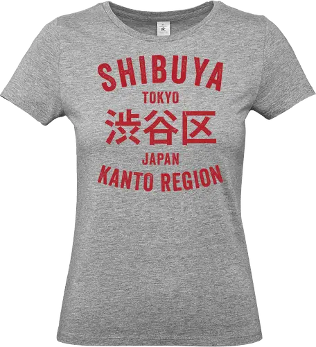 Shibuya Kanto region - anime, manga, japan, japanese art, retro, vintage - Standard T-Shirt (Women)