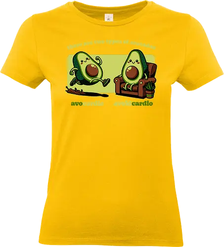 Avocado Tired Exercise - Exercise, avocado, food, run, fun, funny, happy, adorable, pun, vegan, guacamole, cardio, tired, lazy - Standard T-Shirt (Women)