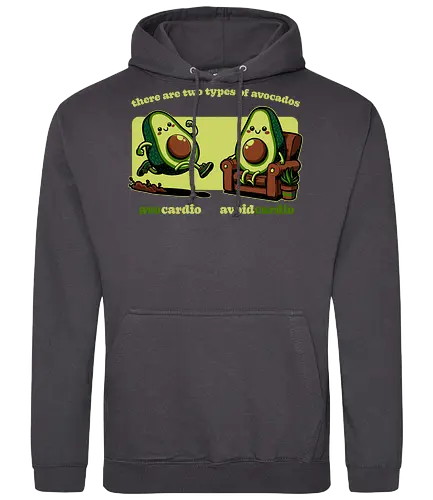 Avocado Tired Exercise - Exercise, avocado, food, run, fun, funny, happy, adorable, pun, vegan, guacamole, cardio, tired, lazy - Standard Hoodie