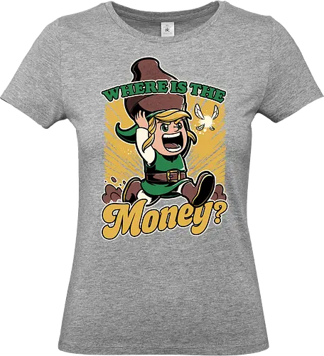 Game Elf Money - Fairy, Money, Fun, Funny, Elf, Video Game, Game, Rpg, Adventure, Fantasy, Jar, classic - Standard T-Shirt (Women)