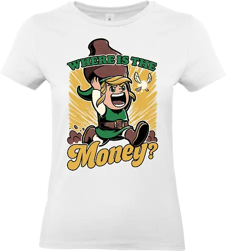 Game Elf Money - Fairy, Money, Fun, Funny, Elf, Video Game, Game, Rpg, Adventure, Fantasy, Jar, classic - Standard T-Shirt (Women)