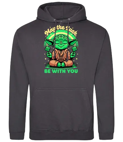 Master Luck Force  - Master, Cereal, Lucky, Good Luck, Luck, Saint Patrick's Day, St Patricks Day, Clover, Four Leaf Clover, Space, Vintage, Retro, Retro Vintage, Classic, Movie, Movies - Standard Hoodie