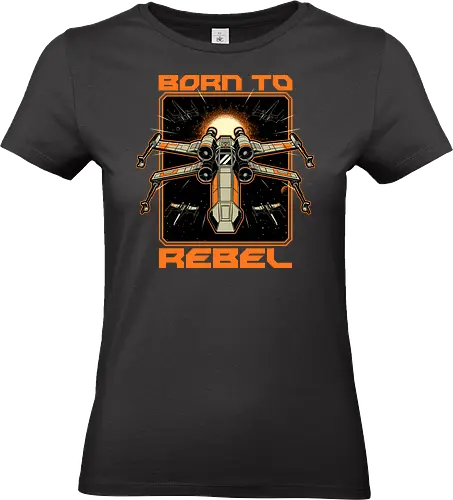 Space War Rebel - stars, space, five, rebel, spaceship, fantasy, adventure, movie, classic, cult, vintage, film, revolution, empire, space, scifi, science fiction, science fantasy - Standard T-Shirt (Women)