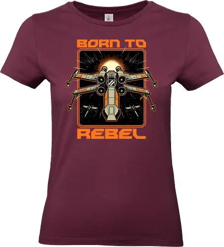 Space War Rebel - stars, space, five, rebel, spaceship, fantasy, adventure, movie, classic, cult, vintage, film, revolution, empire, space, scifi, science fiction, science fantasy - Standard T-Shirt (Women)