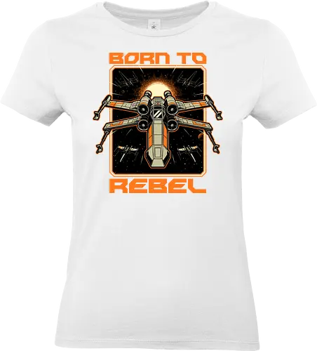 Space War Rebel - stars, space, five, rebel, spaceship, fantasy, adventure, movie, classic, cult, vintage, film, revolution, empire, space, scifi, science fiction, science fantasy - Standard T-Shirt (Women)