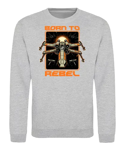 Space War Rebel - stars, space, five, rebel, spaceship, fantasy, adventure, movie, classic, cult, vintage, film, revolution, empire, space, scifi, science fiction, science fantasy - Sweatshirt