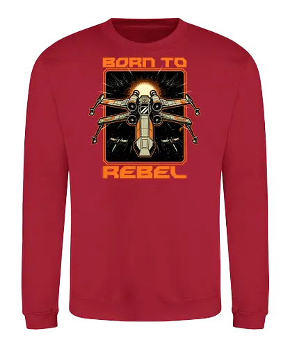Space War Rebel - stars, space, five, rebel, spaceship, fantasy, adventure, movie, classic, cult, vintage, film, revolution, empire, space, scifi, science fiction, science fantasy - Sweatshirt