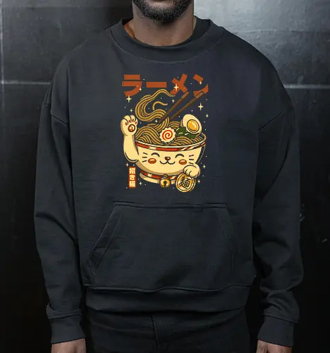 Süße Glückskatze Ramen