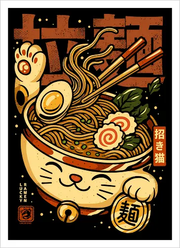 Lucky Cat Nudeln Ramen