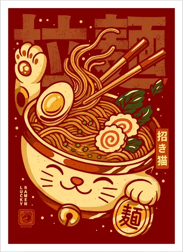 Lucky Cat Nudeln Ramen