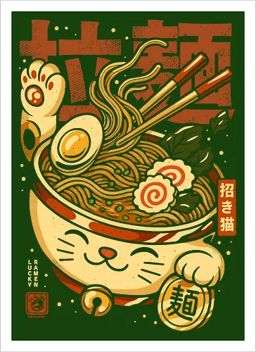 Lucky Cat Nudeln Ramen