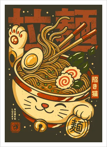 Lucky Cat Nudeln Ramen