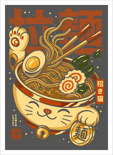 Lucky Cat Nudeln Ramen