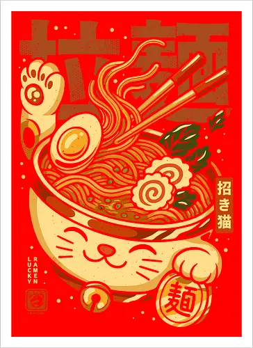 Lucky Cat Nudeln Ramen