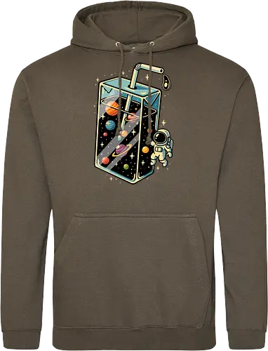 Weltraumsaft - Astronaut, Saft, Sommer, lustig, Essen, Weltraum, Universum, Kosmos, Astronomie, trippig, abstrakt, ästhetisch, Illustration, Planeten, Mond, cool, lm2kone - Standard Hoodie