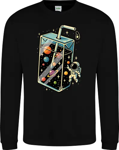 Weltraumsaft - Astronaut, Saft, Sommer, lustig, Essen, Weltraum, Universum, Kosmos, Astronomie, trippig, abstrakt, ästhetisch, Illustration, Planeten, Mond, cool, lm2kone - Sweatshirt