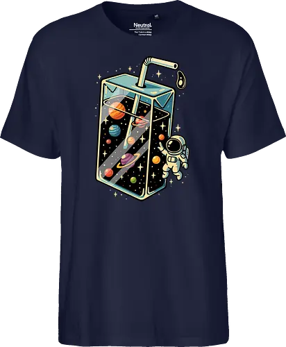 Weltraumsaft - Astronaut, Saft, Sommer, lustig, Essen, Weltraum, Universum, Kosmos, Astronomie, trippig, abstrakt, ästhetisch, Illustration, Planeten, Mond, cool, lm2kone - Fairtrade T-Shirt
