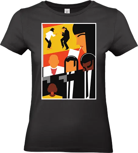 Epic Pulp  - Retro, 90s, ezekiel, geek, john travolta, nostalgia, samuel l jackson, tarantino, uma thurman, vincent vega, vintage, winnfield, movie - Standard T-Shirt (Women)