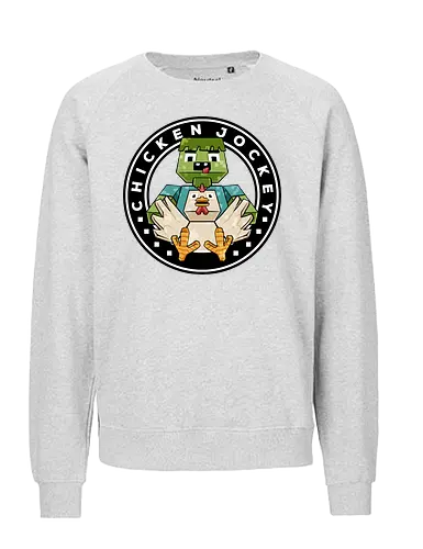 chicken cube lover  - chickenjockey, cube, pixel, 3d, sticker, zombie, angry, bird, love, cartoon, kids, child, game, play, playground - Fairtrade Sweatshirt