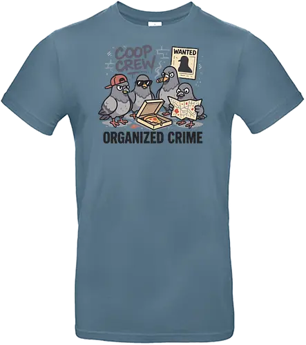 group of pigeons - pigeons, heist, cartoon, graffiti, map, pizza, humor, crime, cap, poster - Standard T-Shirt