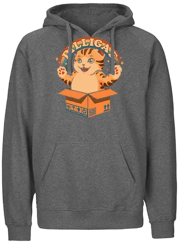 DILLIGAF - dilligaf, idgaf, I don't care, cute cat, kawaii, bored cat, introvert, mind your business, sarcasm, anti human, hate morning, anti social, funny, memes, internet meme, parody, humor, hilarious, vintage colors, retro style, hate poeple - Fairtrade Hoodie