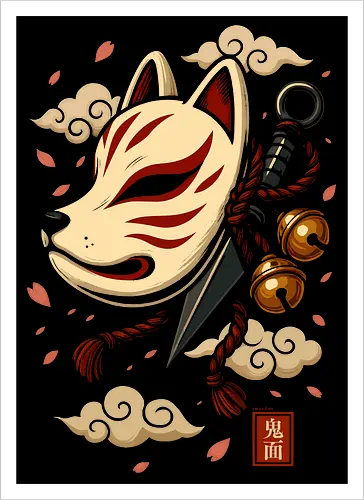 Verzauberte Kitsune-Maske