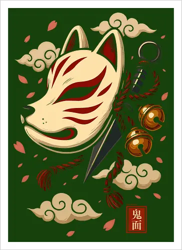 Verzauberte Kitsune-Maske