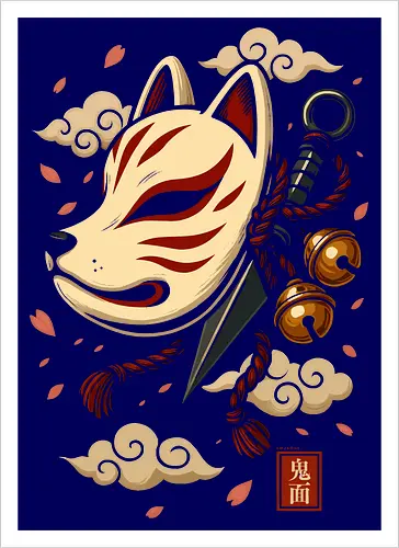 Verzauberte Kitsune-Maske