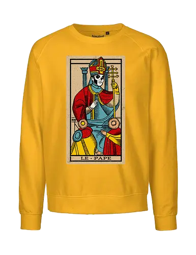 Le Pape Emeritus Tarot Card - ghost, clergy, dark, goth, halloween, heavy metal, macabre, metal, music, papa, satanic, swedish, tarot, tarot card, rock band - Fairtrade Sweatshirt